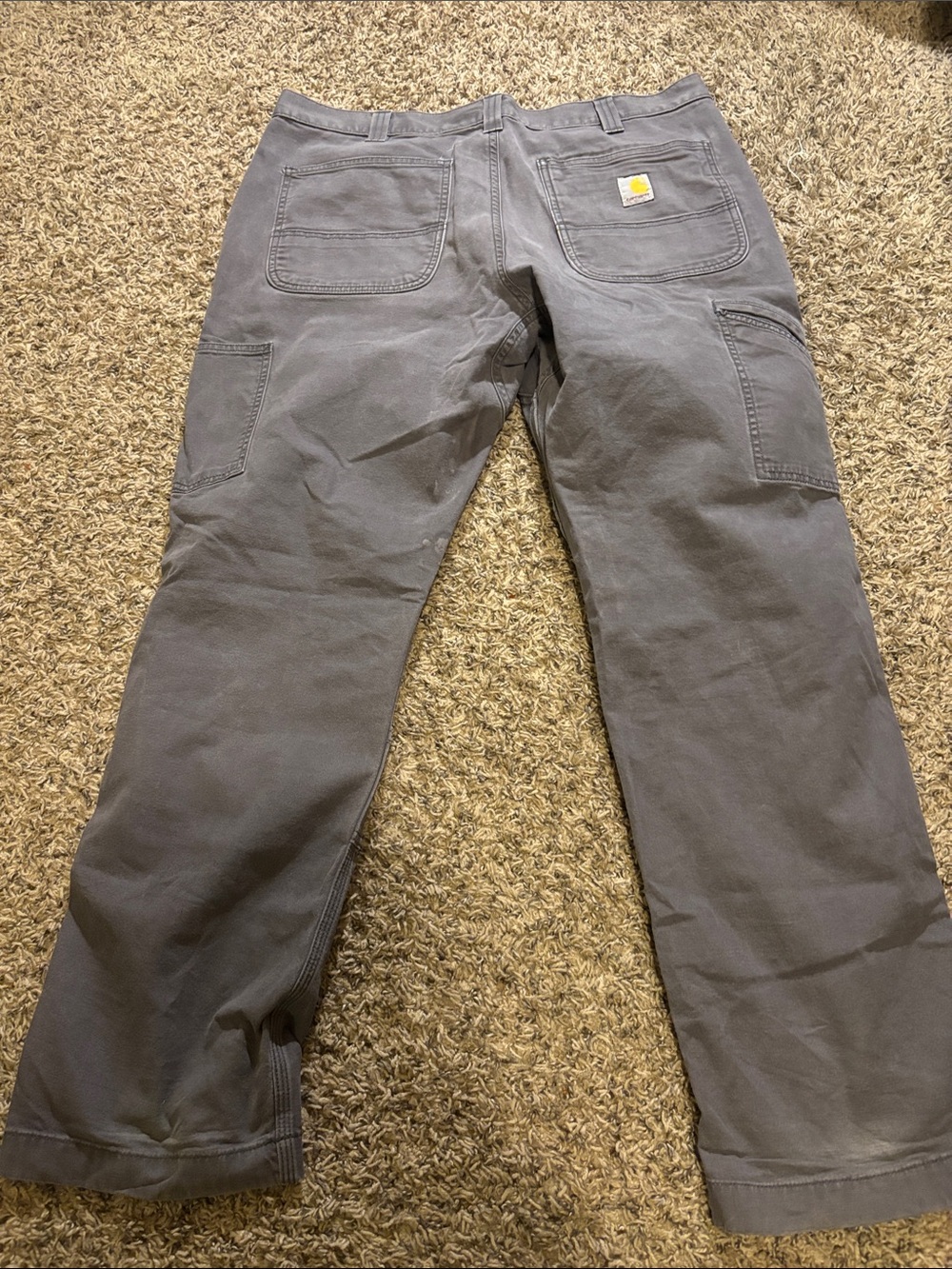 Carhartt Men's Gray Cargo Work Pants with Utility Pockets